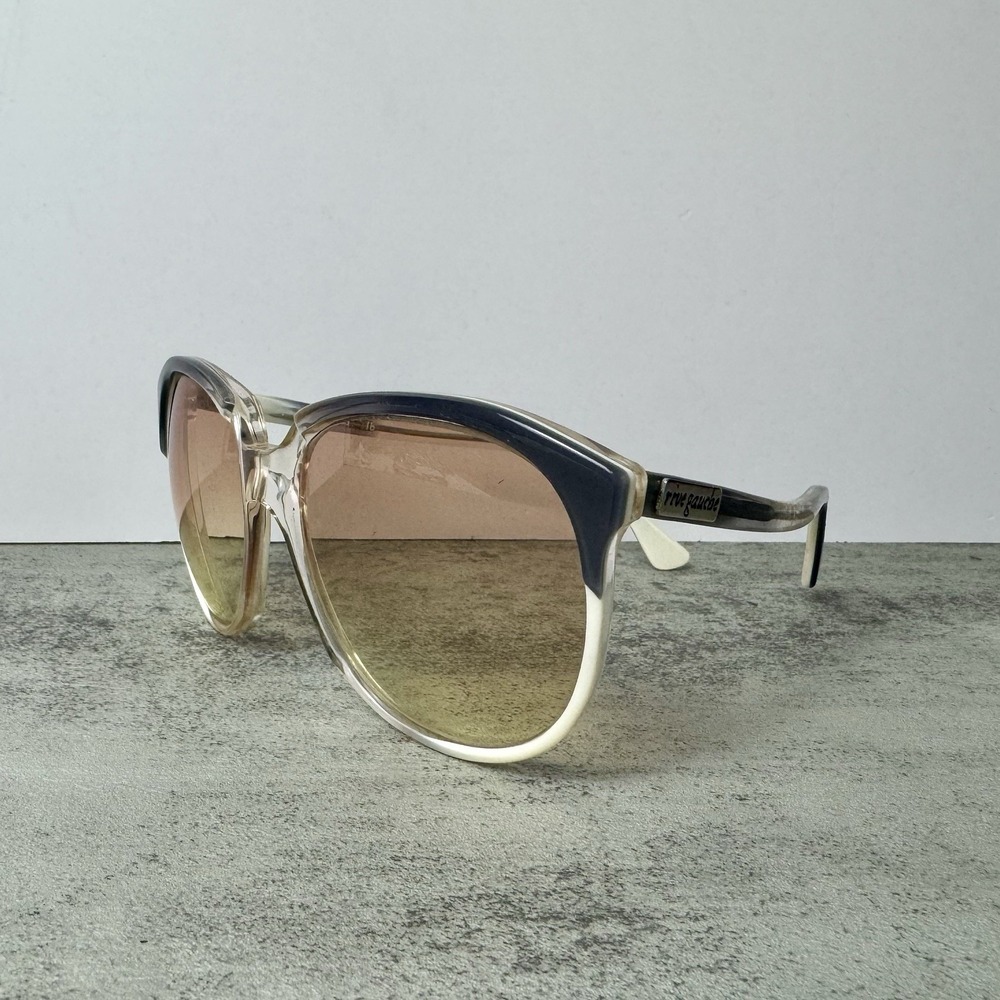 Vtg Yves Saint Laurent Rive Gauche YSL Oversized Amber Lens Glasses 1970s RG135